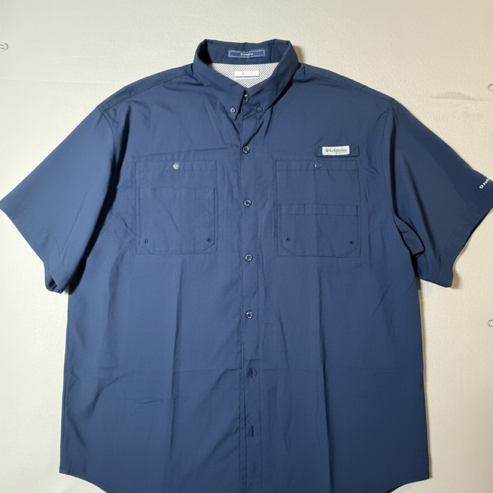 Columbia PFG Tamiami II Omni‑Shade Fishing Shirt Men’s XL Navy